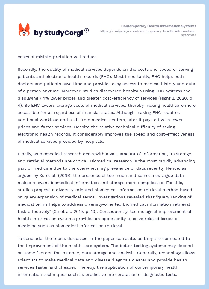 Contemporary Health Information Systems. Page 2