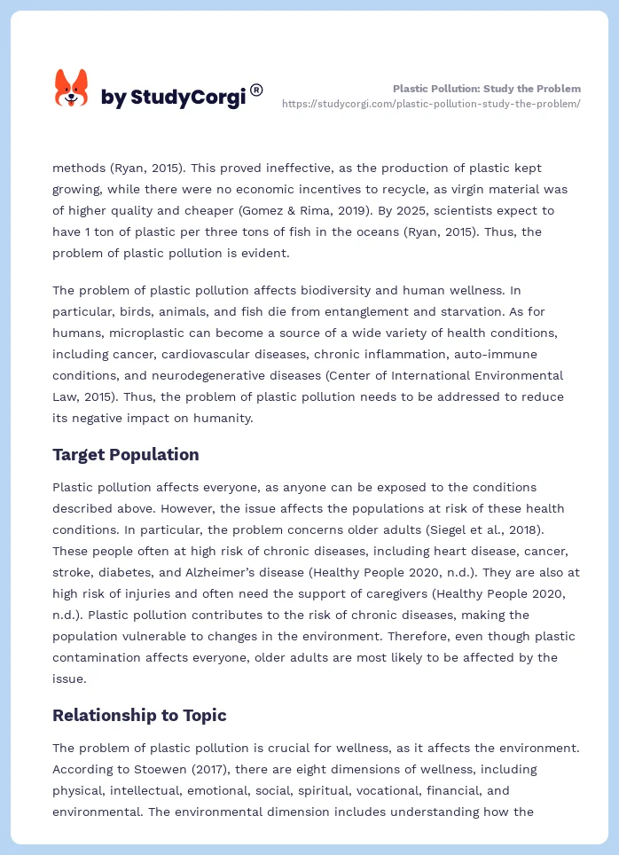 Plastic Pollution: Study the Problem. Page 2