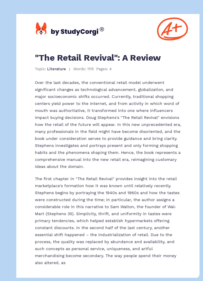 "The Retail Revival": A Review. Page 1
