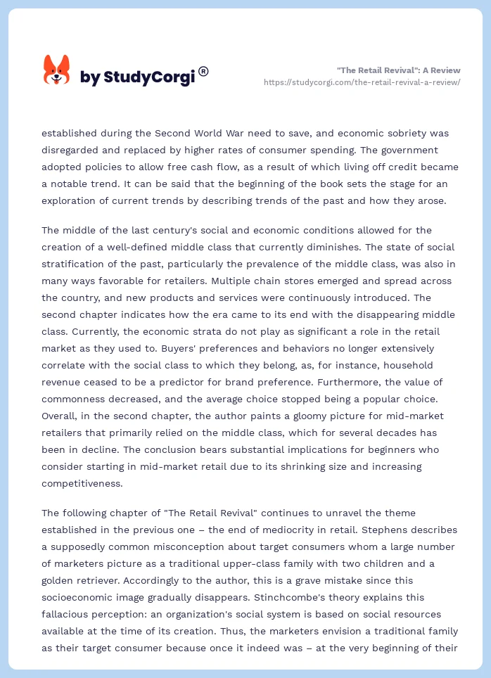 "The Retail Revival": A Review. Page 2