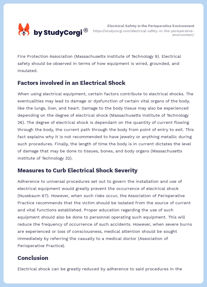 Electrical Safety in the Perioperative Environment. Page 2