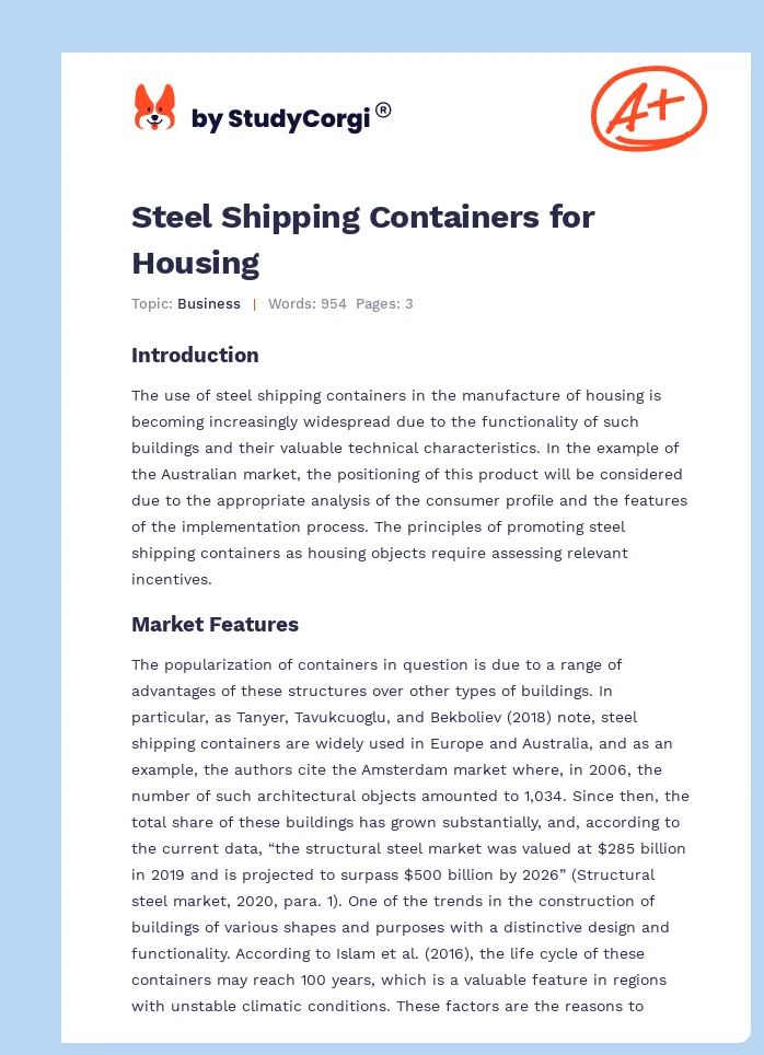 Steel Shipping Containers for Housing. Page 1
