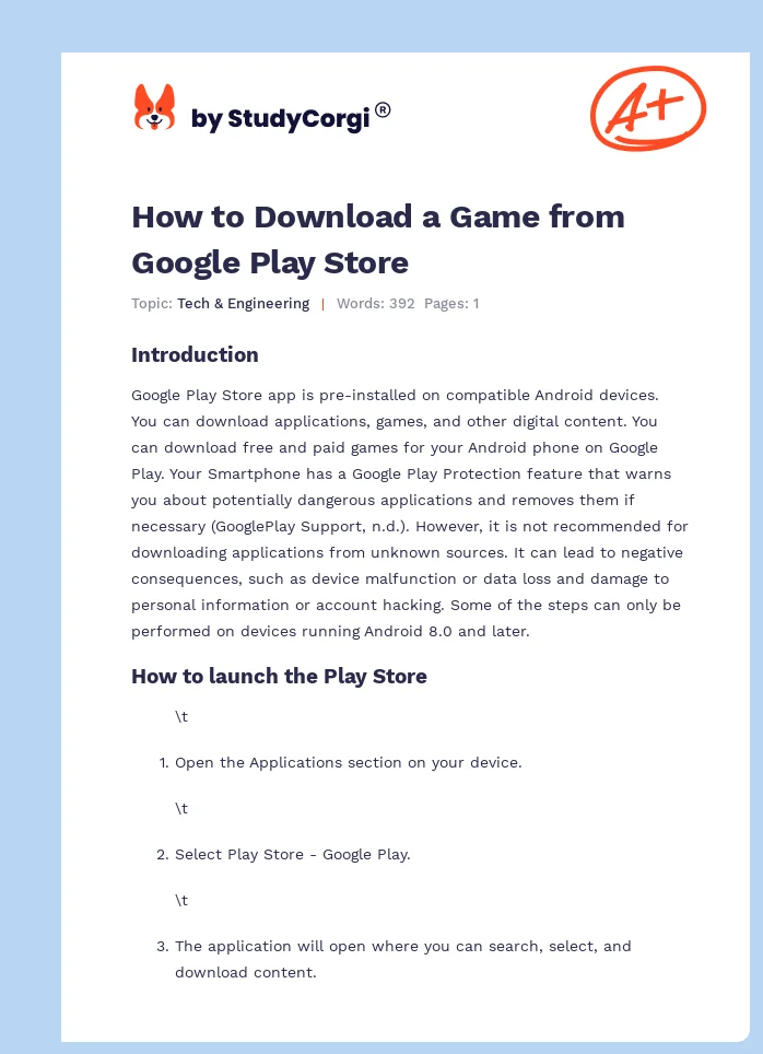 How to Download a Game from Google Play Store. Page 1