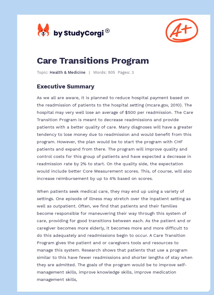 Care Transitions Program. Page 1