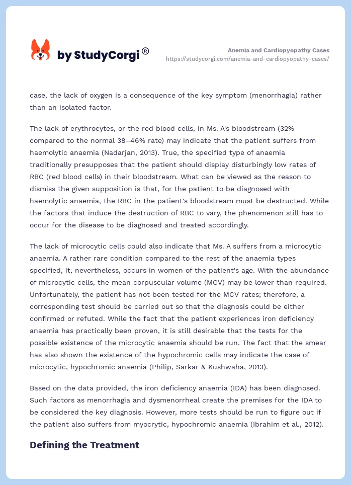 Anemia and Cardiopyopathy Cases. Page 2