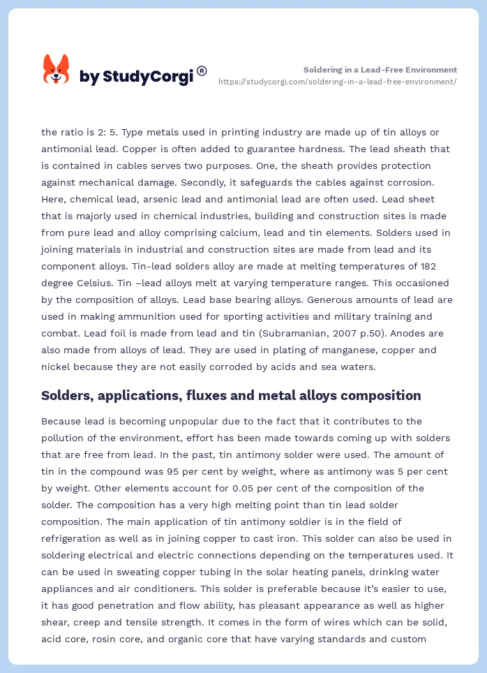 Soldering in a Lead-Free Environment. Page 2