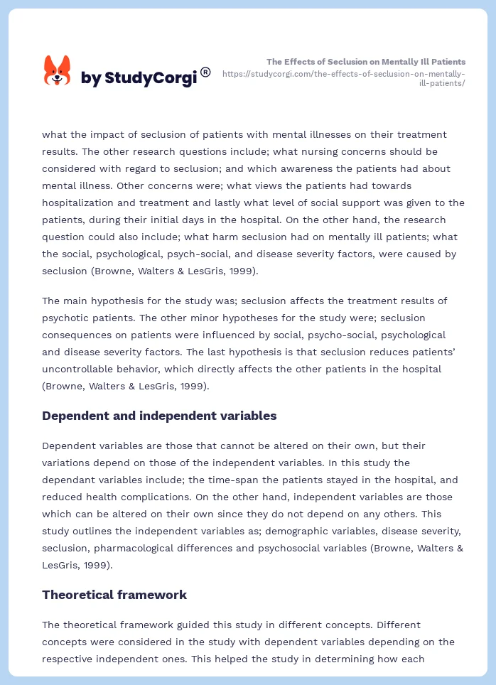 The Effects of Seclusion on Mentally Ill Patients. Page 2