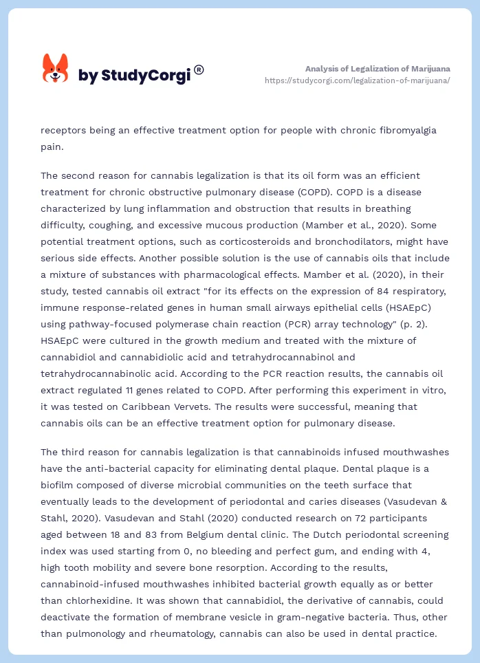 Analysis of Legalization of Marijuana. Page 2