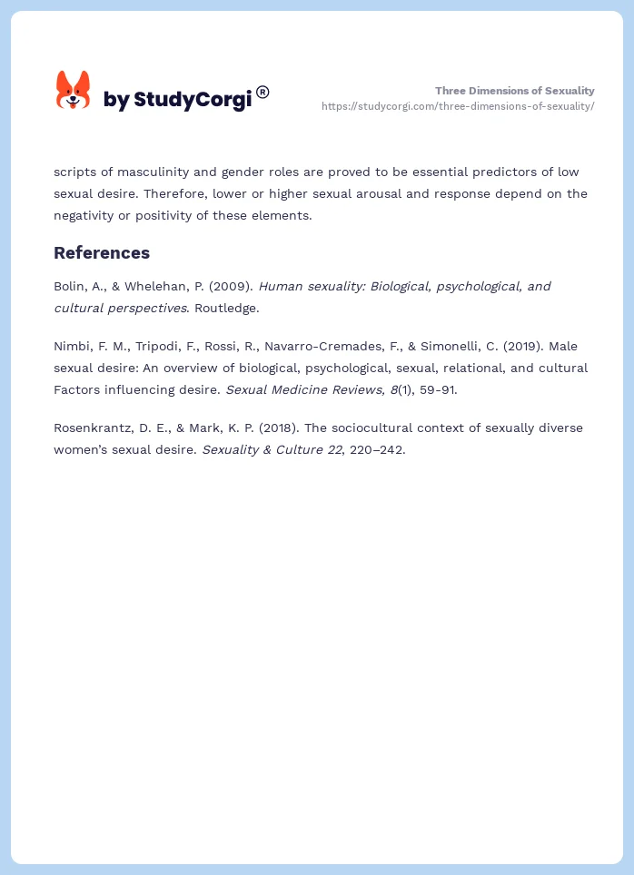 Three Dimensions of Sexuality. Page 2