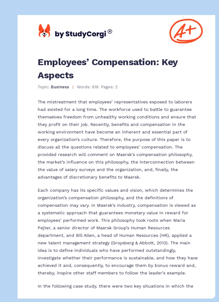 Employees’ Compensation: Key Aspects. Page 1