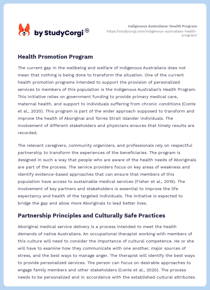 Indigenous Australians' Health Program. Page 2