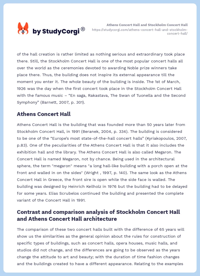 Athens Concert Hall and Stockholm Concert Hall. Page 2