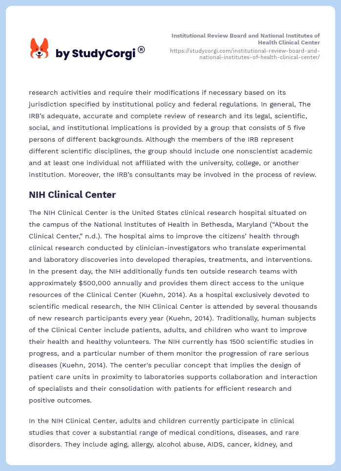 Institutional Review Board and National Institutes of Health Clinical Center. Page 2