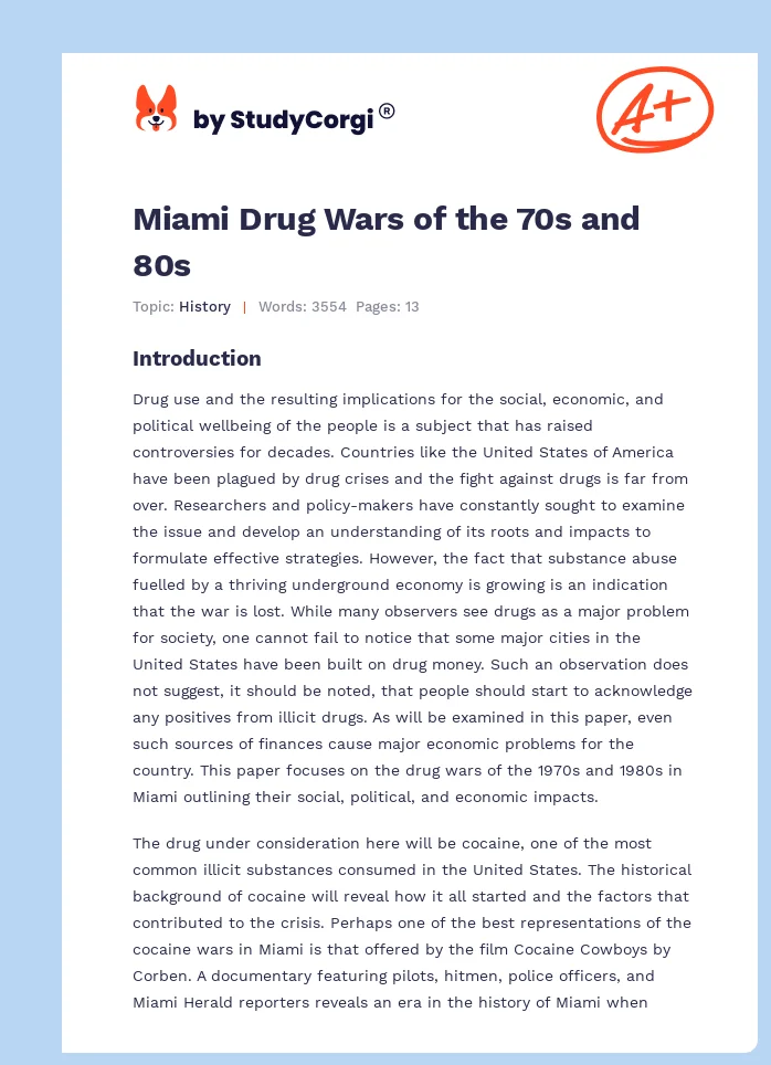 Miami Drug Wars of the 70s and 80s. Page 1
