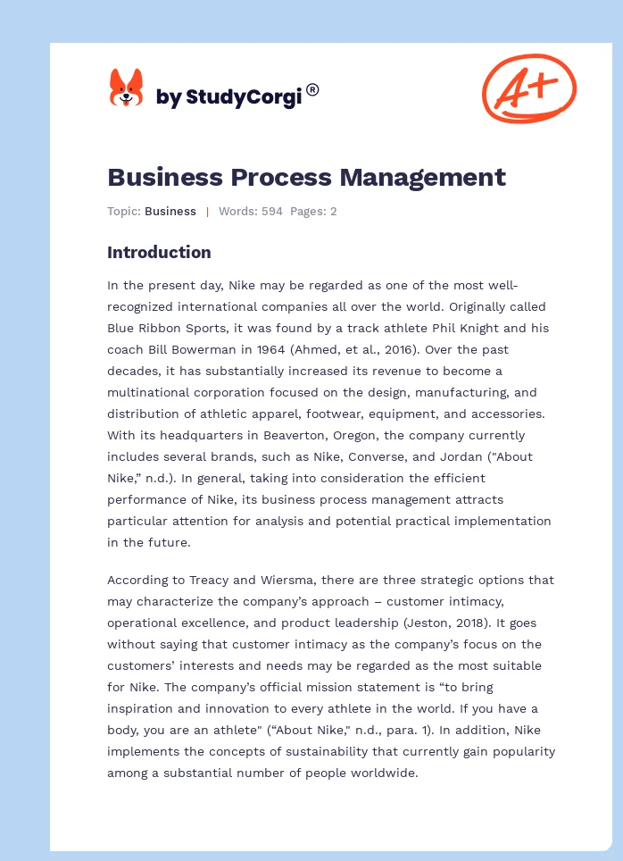 Business Process Management. Page 1