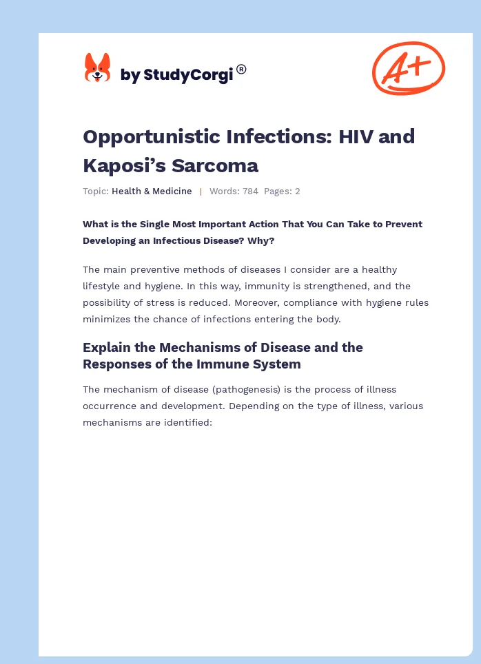 Opportunistic Infections: HIV and Kaposi’s Sarcoma. Page 1