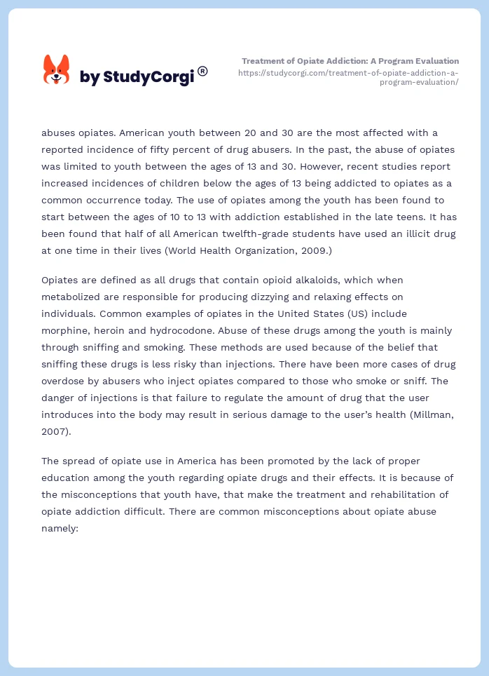 Treatment of Opiate Addiction: A Program Evaluation. Page 2