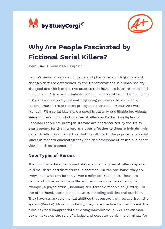 Why Are People Fascinated by Fictional Serial Killers?. Page 1