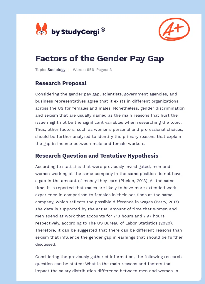 Factors of the Gender Pay Gap. Page 1