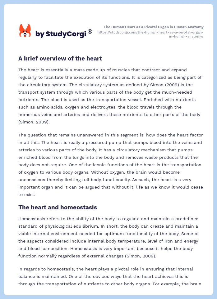 The Human Heart as a Pivotal Organ in Human Anatomy. Page 2