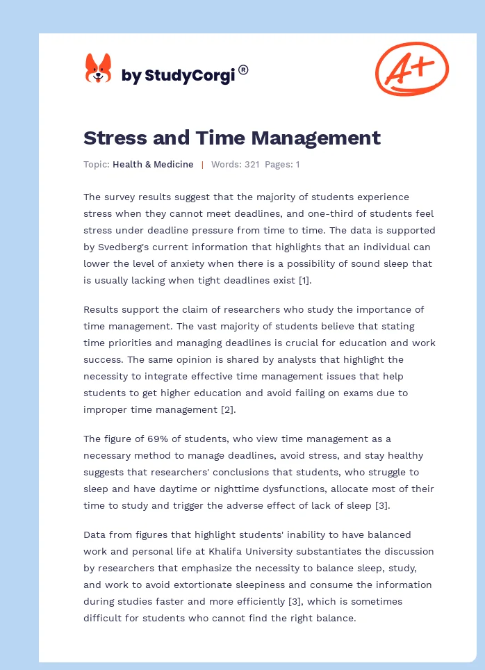 Stress and Time Management. Page 1