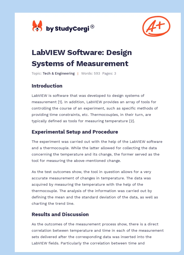 LabVIEW Software: Design Systems of Measurement. Page 1