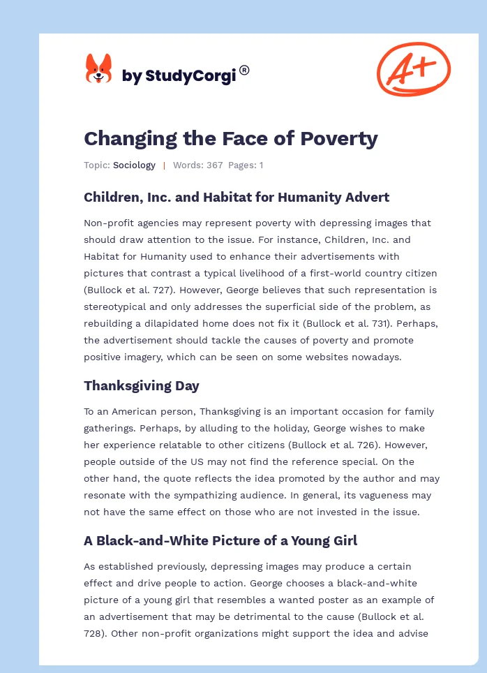 Changing the Face of Poverty. Page 1