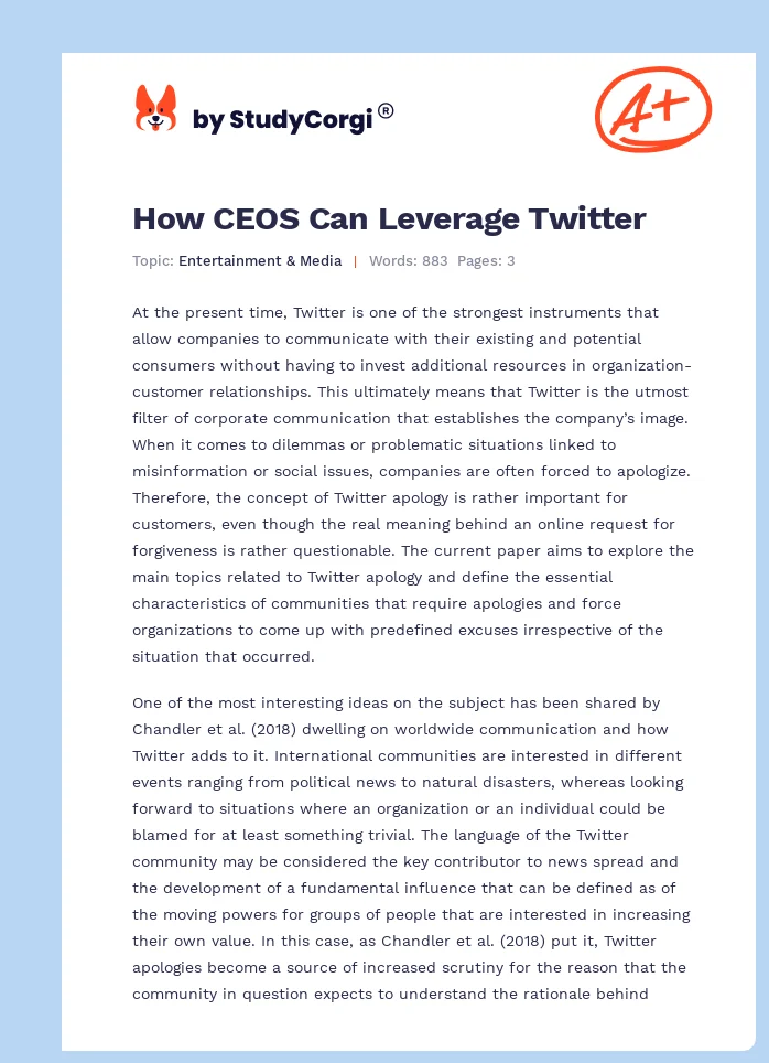 How CEOS Can Leverage Twitter. Page 1