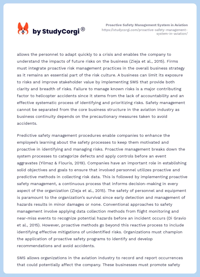 Proactive Safety Management System in Aviation. Page 2