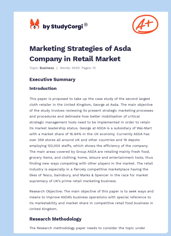 asda marketing strategy case study