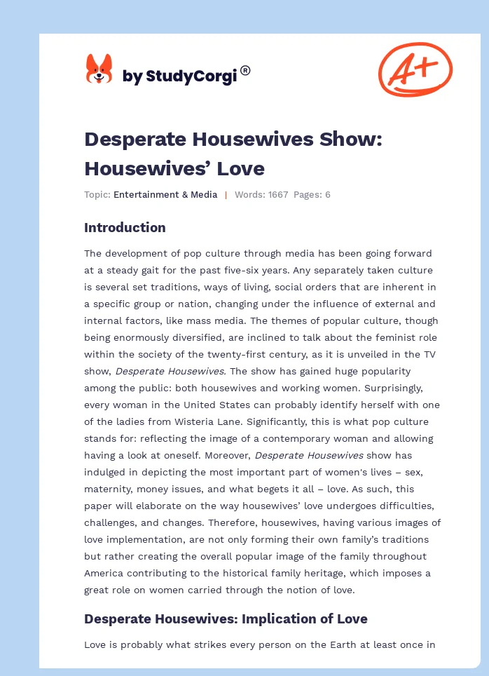 Desperate Housewives Show: Housewives’ Love. Page 1