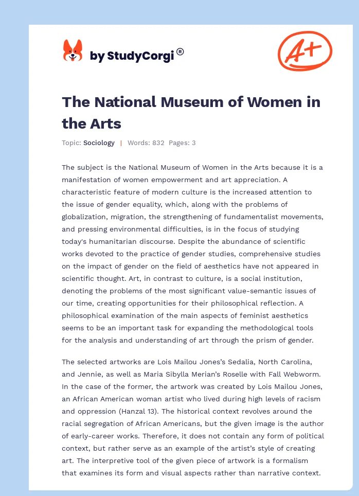 The National Museum of Women in the Arts. Page 1