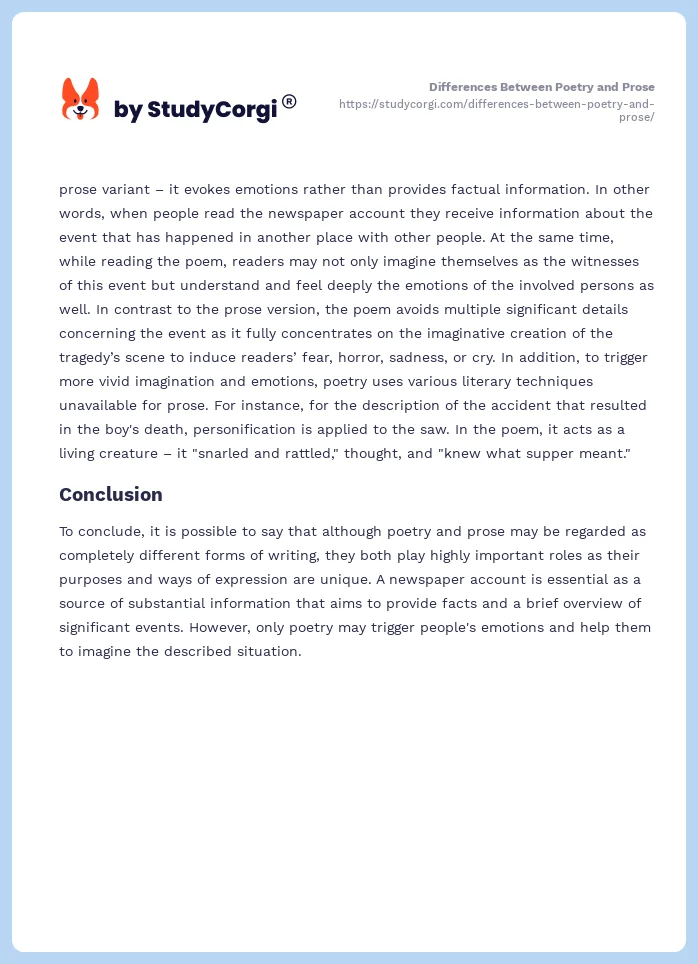 Differences Between Poetry and Prose. Page 2