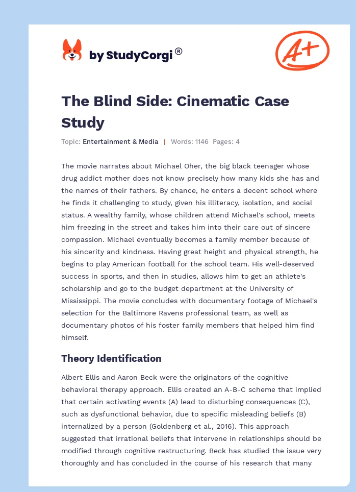 The Blind Side: Cinematic Case Study. Page 1