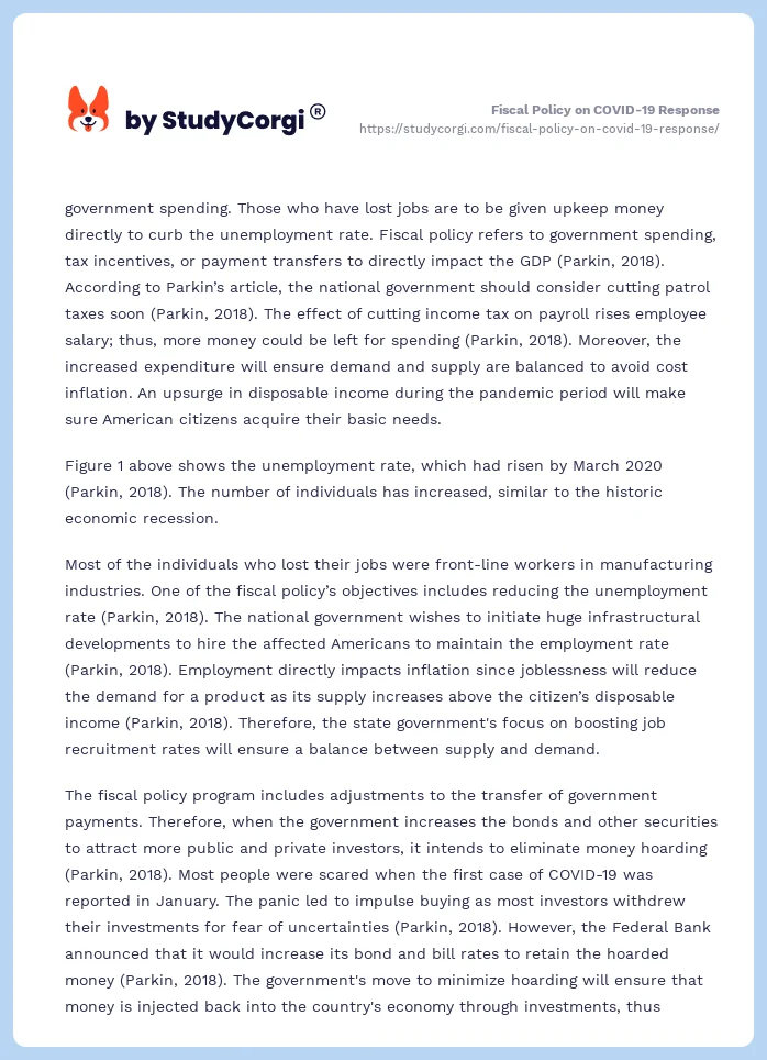 Fiscal Policy on COVID-19 Response. Page 2