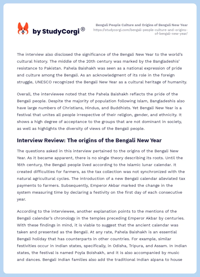 Bengali People Culture and Origins of Bengali New Year. Page 2