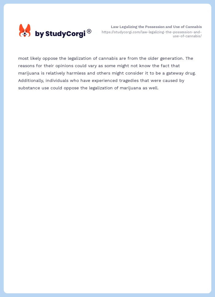 Law Legalizing the Possession and Use of Cannabis. Page 2