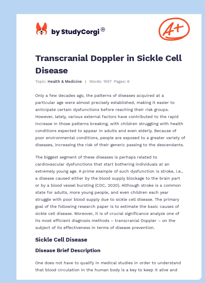 Transcranial Doppler in Sickle Cell Disease. Page 1