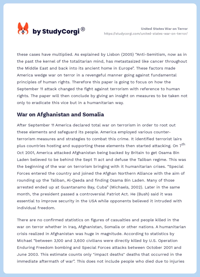 United States War on Terror. Page 2