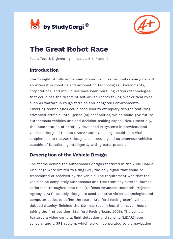 The Great Robot Race. Page 1