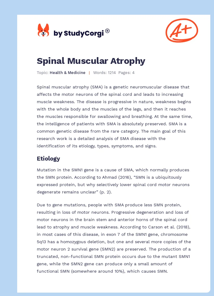 Spinal Muscular Atrophy. Page 1