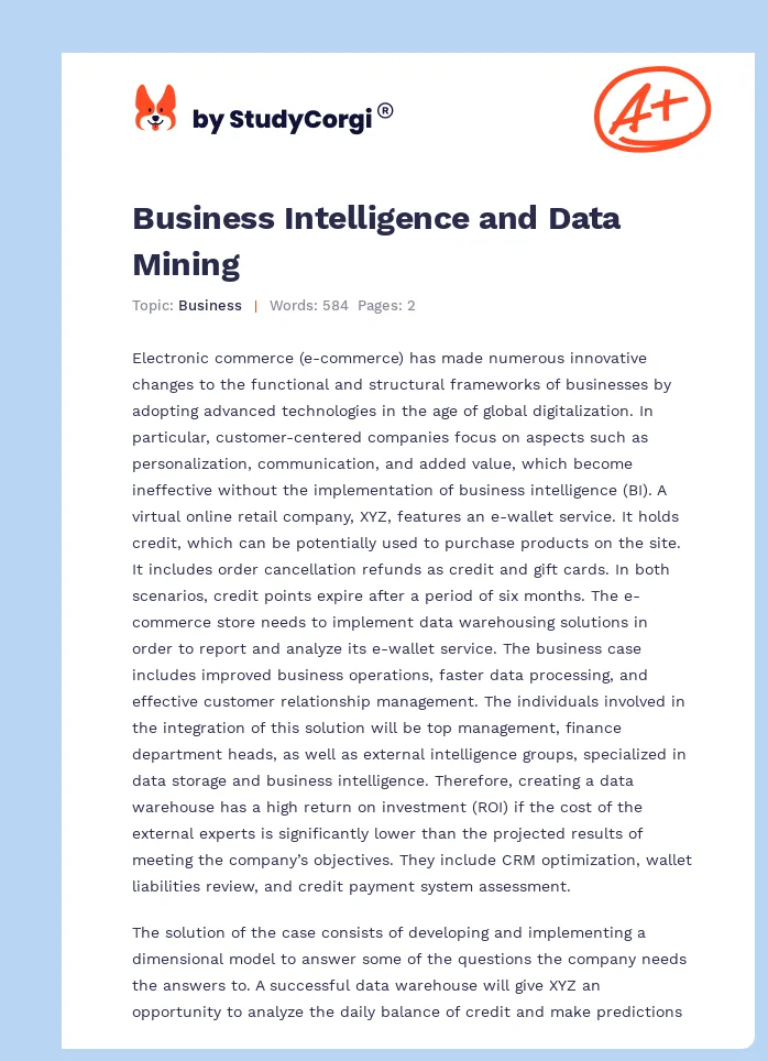 Business Intelligence and Data Mining. Page 1