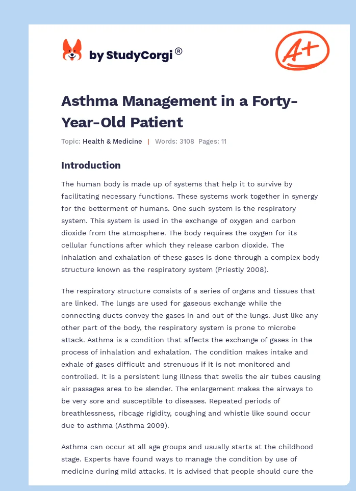 Asthma Management in a Forty-Year-Old Patient. Page 1