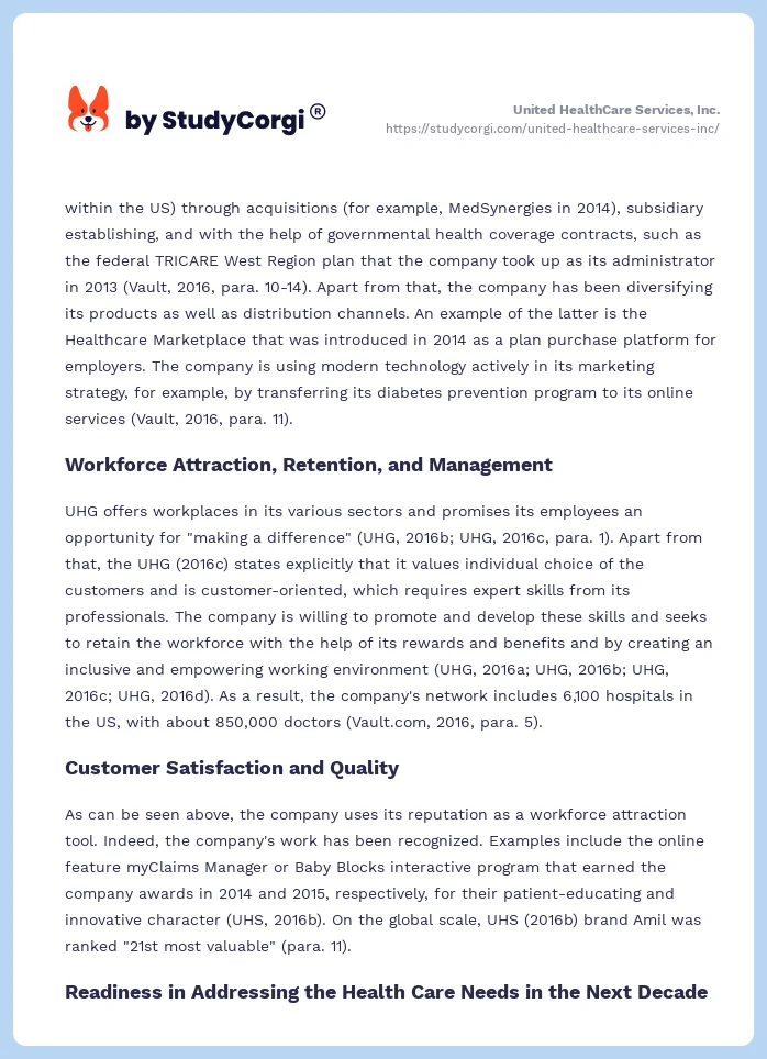 United HealthCare Services, Inc.. Page 2