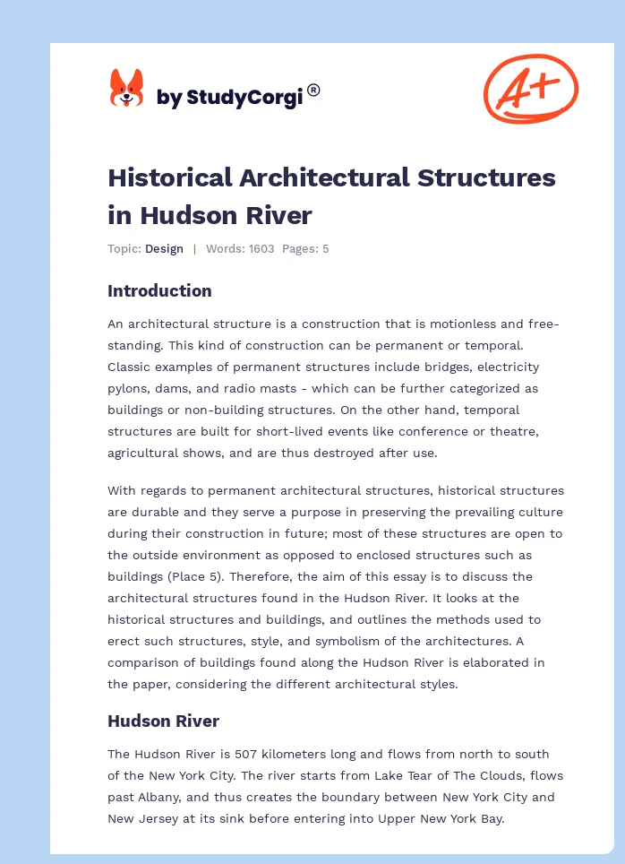 Historical Architectural Structures in Hudson River. Page 1