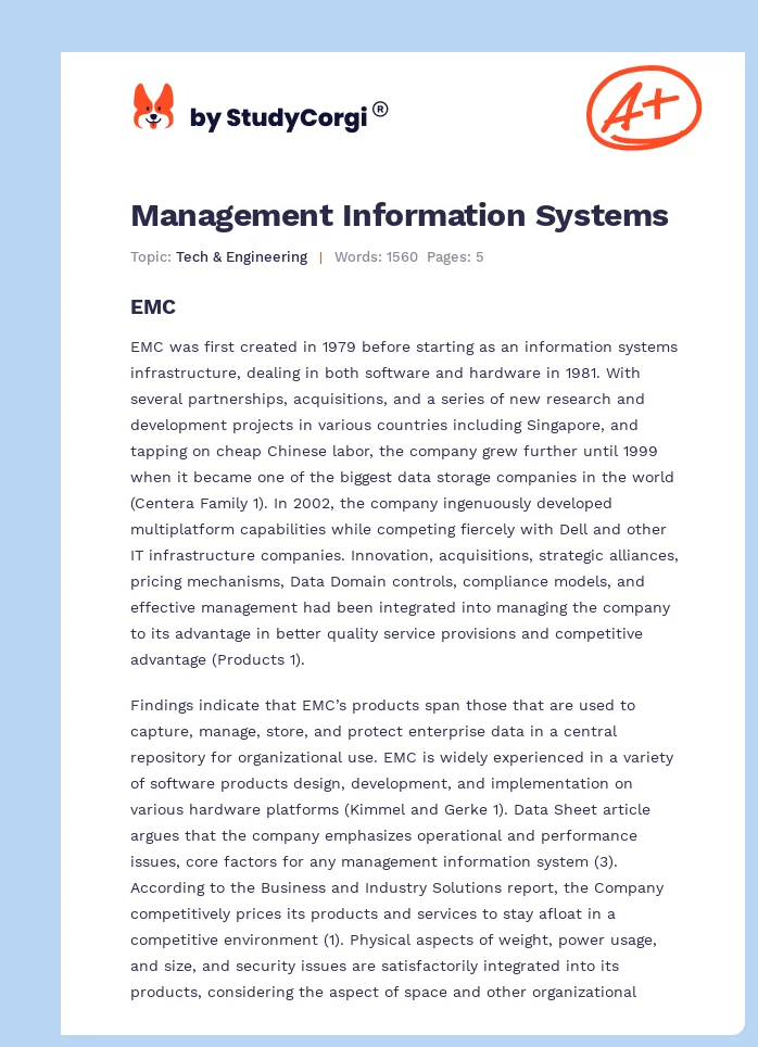 Management Information Systems. Page 1