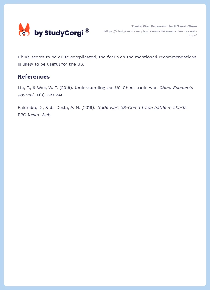 Trade War Between the US and China. Page 2