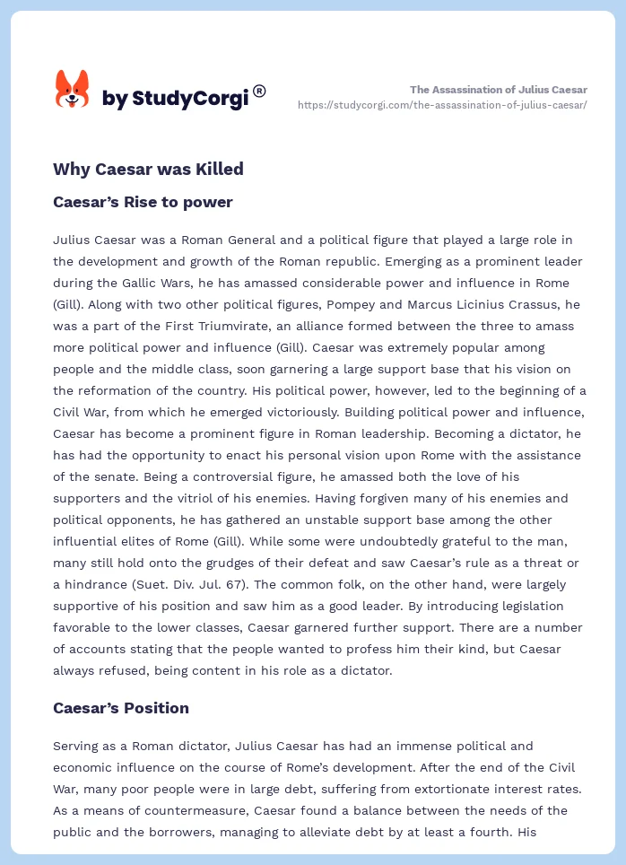 The Assassination of Julius Caesar. Page 2