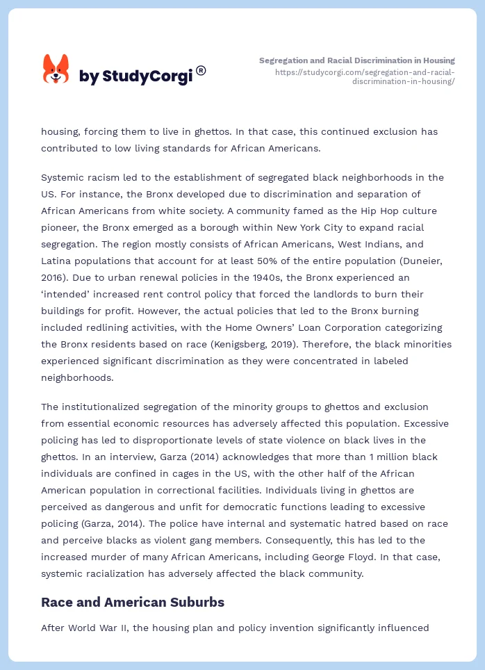 Segregation and Racial Discrimination in Housing. Page 2