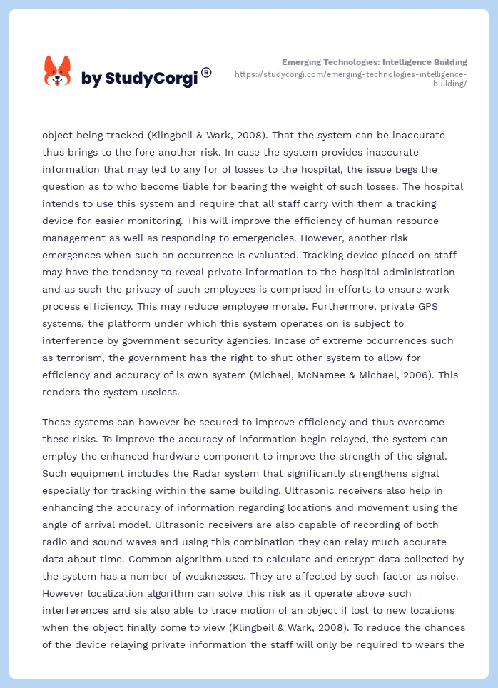 Emerging Technologies: Intelligence Building. Page 2